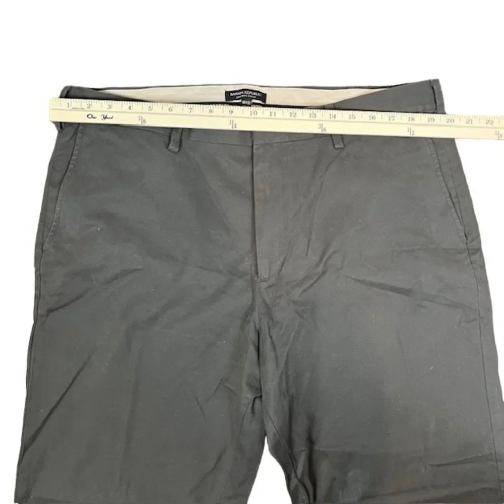 Banana Republic Emerson Chino Men's Flat Front Pants Gray Size 38x32‎